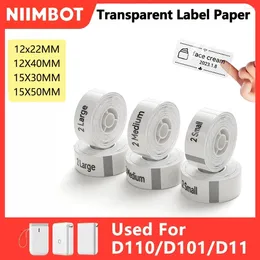 Niimbot D11/D101/D110 Mini Portable Printer Transparent Tape Sticker Papers Waterproof Labelling Bluetooth Machine