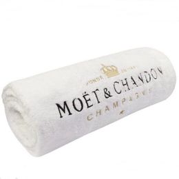Hand Towel Embroidered Moet Chandon White Cotton Party Service Drop Delivery Home Garden El Supplies Bath Dhxql