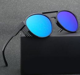 2021 Aviation cool sunglasses women men steampunk round goggle green blue orange gold sun glasses uv400 masculino19346981