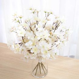Dried Flowers 40cm Cherry Blossom High Quality Wedding Bouquet Home Office Christmas Party Hotel Bride Holding Flower Decoration Living Room