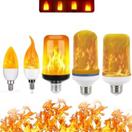 Decorations E27 E14 B22 LED Flame Light 4 Modes Party LED Flame Effect Light Simulation Fire Lights Bulbs KTV Festival Garden Decor light