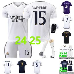 24/25 Real MadridS soccer jerseys BELLINGHAM VINI JR MBAPPE Tchouameni 2023 2024 football shirt CAMAVINGA Rodrygo MODRIC men kids kit uniforms fans player