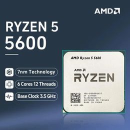 Ryzen 5 5600 6-Core 12-Thread 3.5GHz DDR4 3200 65W AM4 Socket Desktop Processor CPU without Cooler 240410