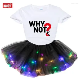 Clothing Sets Autumn Baby Girl Clothes Stripe Velvet Short Sleeve T-shirt Luminous Dress 2PCS Christmas Outfits Girls Suits
