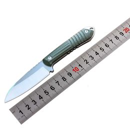 Outdoor Camping Jungle Adventure EDC Fixed Blade 14c28n Steel Survival Knife Linen Handle Portable Self-defense Tool