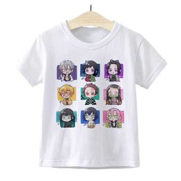 T-shirts Kimetsu No Yaiba Shirt Boy Demon Killer Anime T-shirt Fashion Japan Harajuku Childrens Ropa De Demon Killer T-shirtL2404