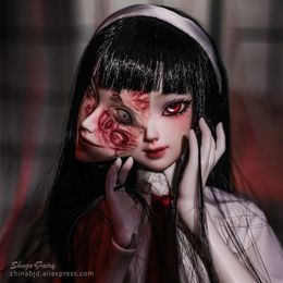 Mio 2th Tomie Doll Magnet Ghost Face BJD 14 Oueneifs Double Emotion Conjoined Girl from Nowhere Nano Anime Ball Jointed Dolls 240422