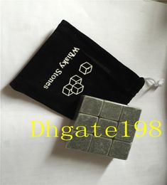 Whisky stones with velvet bag whiskey wine rocks Soapstone Beverage Chillers Christmas Valentine039s Father039s Day gift4887440