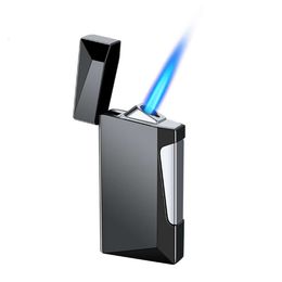 Hot Selling Windproof Lighter Portable Direct Blue Flame Lighter For Cigarette