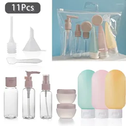 Storage Bottles Sdatter 3/8/11Pcs Travel Refillable Bottle Set Spray Lotion Shampoo Shower Gel Tube Bottling Cosmetic Empty Liquid Container