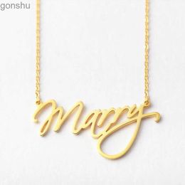 Pendant Necklaces Name Neckalce Dainty Personalised Jewellery Customised Childrens Name Neckalce for Mom Tween Girl Christmas GiftWX