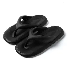Slippers HUAXI Soft Sole Platform Flip Flops Women Clip Toe Eva Non-Slip Cloud Woman 2024 Summer Thick Bottom Bathroom Solid