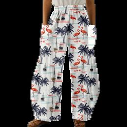 Women's Pants Capris Summer Sweatpants Joggers Coconut Tr Print Pants Fashion Women Casual Loose Pants Pocket Design Trouser Sweatpants Elegant Y240429