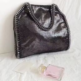 Classic falabella designer shoulder bags for woman stella mccartney retro black smooth genuine leather luxury bag popular lady bag simple portable te014 C4