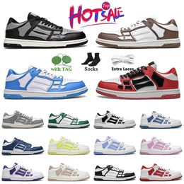 2024 Casual Shoes Men Trainers Skel Top Low Skelet Bones Women Skel Skeleton Luxury Sports Designer Blue Red White Black Green Gray Runners Sneakers Sports Jogging