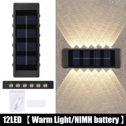Decorations Waterproof Wall Solar Lamps Outdoor Solar LED Lights Up And Down Luminous Lighting For Garden Balcony Yard New Year Decoration