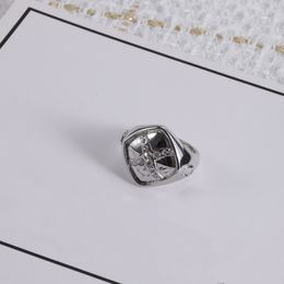 Luxury Letter Silver Ring Design Rings Band Ring For Lover Woman Rings Charm Rings Gift Jewellery