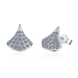 Stud Earrings AZ234-E Lefei Fashion Luxury 0.76 Ct Diamond-set Moissanite Classic Skirt Dress For Women 925 Silver Party Jewelry Gift