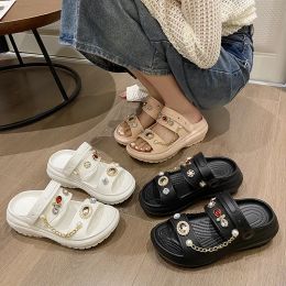 Sandals Women Sandals 2023 New Arrival Summer 6cm Thick Bottom Outdoor Casual Beach Sandals Popular Fashion Clogs Soft Slippers