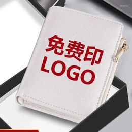 Storage Bags Custom Logo Wallet Po Pattern Handmade Card Bag Female One Two-in-one Niche Design Advanced Sense
