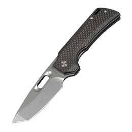 Outdoor 14c28n Steel Rescue Folding Knife Hunting Self-defense Multi-function Tool Pocket Knife Carbon Slim Handle Climbing Gear