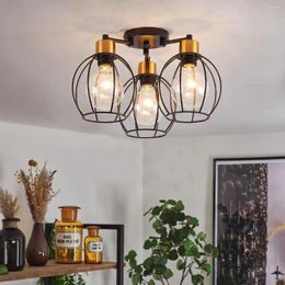 Ceiling Lights Lamp Vintage Industrial Living Room Black Bedroom Metal Retro Lighting