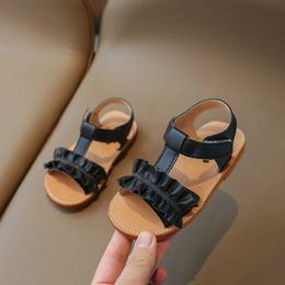 Sandals Childrens Baby Sandals White Open-toe Soft Boys Girls Beach Shoes Summer New Black Fashion Flat Non-slip Kids Baby Sandals