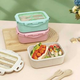 Bento Boxes Japanese Lunch Boxs Leak-Proof 2 Grid With Lid Camping Portable Plastic Food Storage Container Microwave Bento Box For Kids