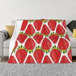 Blankets Strawberry Pink Cute Plaid Blanket Warm Cosy Decorative Bed Throw For Bedroom Affordable