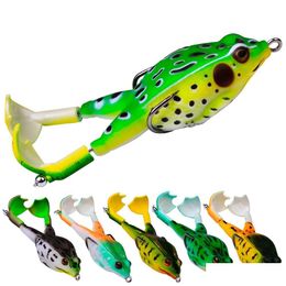 Baits Lures New Duck Fishing Lure 13.5G-9.5Cm Ducking Frog 3D Eyes Artificial Bait Sile Crankbait Soft Carp Drop Delivery Sports Outdo Otez7