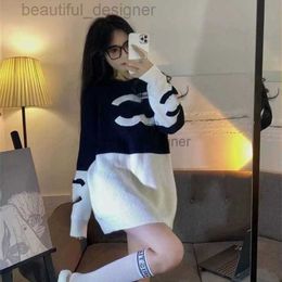 Women Sweater Designer Knitwear Womens Maglie da donna inverno inverno New Fashion Solid Color Pullover Tops Modello di ricamo Knitshirt F7266J