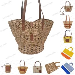 Straw weave Designer Totes raffias Handbags Summer beach Bag famous brand Shopping Bag Women Luxury Woven Large Crossbody Bags Lady Shoulder Basket Bag