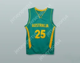 CUSTOM NAY Name Mens Youth/Kids BEN SIMMONS 25 AUSTRALIA NATIONAL TEAM GREEN BASKETBALL JERSEY TOP Stitched S-6XL