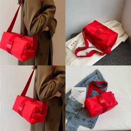 Ladies Small Evening Boston Bags Bag Crossbody Korean Version Versatile Women's Pillow Oxford Cloth Shoulder