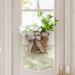 Decorative Flowers Artificial Hanging With Basket Fake Plant Versatile For Home Decor Charm Flower Garland Garden Yard