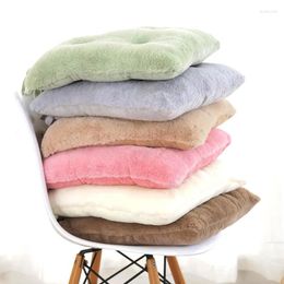 Pillow 2024 Winter Women Plushed Chair Comfortable Thicken Solid Seat Home Office Cussion 40 40cm Mat Gift