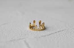 Wedding Rings Steel Gold Ring Molten Water Drop Irregular Ring Crown Open Index Finger Ring Simple Ring