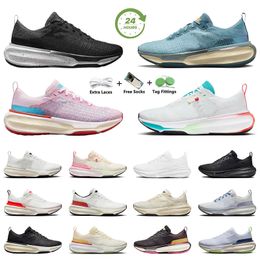 2024 Top Quality Invincible Run 3 Running Shoes Designer Sports Triple Black White Year Of The Dragon Oreo Pink Foam Aqua Knit Men Womens Sneakers Jogging 36-45