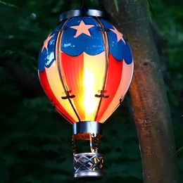 Solar Powered Air Balloon Light Lantern Outdoor Garden Yard Hanging Decors Led Lights Navidad Christmas Decoration 240419