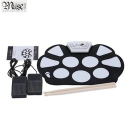 New Professional Roll Up Drum Pad Kit Silicon Foldable with Stick Portable Drum Electronic Drum USB Drum