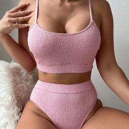 Women's Swimwear High-waisted Bikini Push Up Tankini Swimsuit Sexy Women Two-Pieces Beach Bathing Suit Bikinis Thong Sets Biquinis Mujer