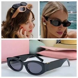 mm sunglasses designer womens sunglasses oval frame glasses UV hot selling property squared sunglasses Metal legs MM letter design Cat Eye eyeglasses With box
