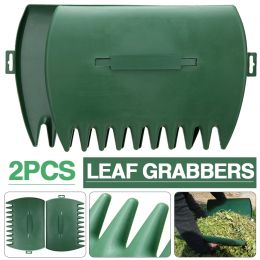 Decorations 2pcs Leaf Grabs Grabber Plastic Hand Held Collector Gather Leaves Lawn Debris Cleaning Rubbish Collect Garden Scoops Tools