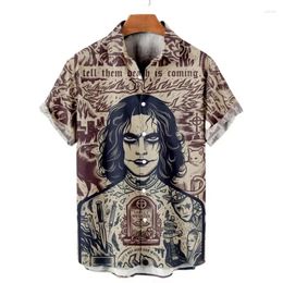 Men's Casual Shirts Personalised Abstract Pattern Social Graphic Blouses Streetwear Manga3D Printed For Men Clothes Vintage Y2k Button Tops