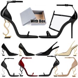 With box women luxury dress shoes designer high heels sandals opyum pumps stiletto heel leather suede open toes party wedding office woman sneakers 2024