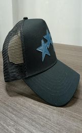 Street Blue Baseball Cap Men039s and Women039s Cotton Canvas Trucker Hat European and American Style4658608