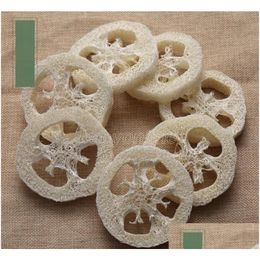 Soap Dishes Natural Loofah Sponge Dish Luffa Holder Pad Bathroom Accessories Cleaning Tool Drop Delivery Home Garden Bath Dhmt4