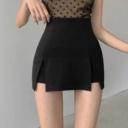 Skirts Womens ultra-high waisted tight A-line dress irregular sexy half body set tight pantsL2429