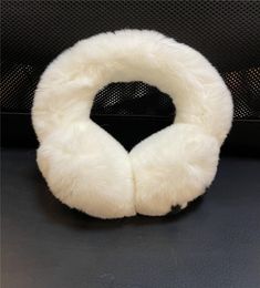 Good Quality Earmuffs Real rabbit fur plus velvet winter warm fashion earmuffs soft 2 colors Classic style9368306