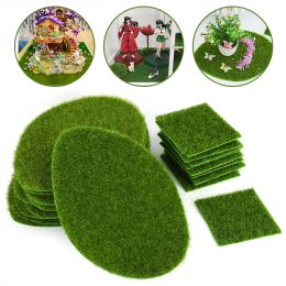 Decorations Artificial Grass Mat Carpet Simulation Lawn Turf Miniature Landscape Scene DIY Home Decoration Garden Green Fake Plants